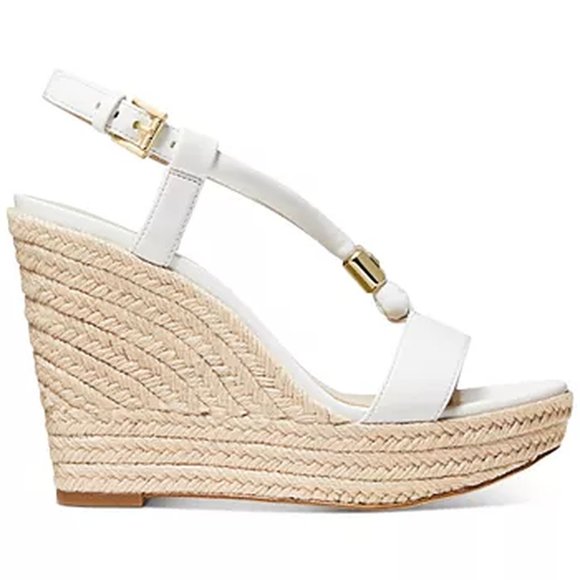 MICHAEL MICHAEL KORS Annie Wedge Sandals Optic White - Picture 2 of 3